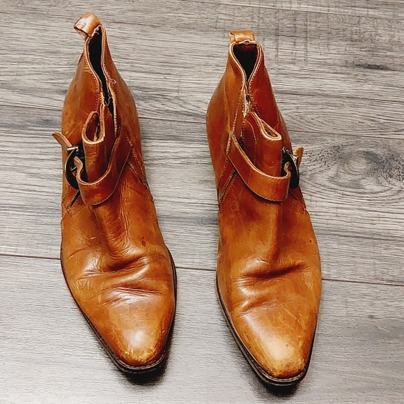SZ 10/EU 41 Joan & David brown leather boots Shoe stamped Size 42. - Picture 3 of 8